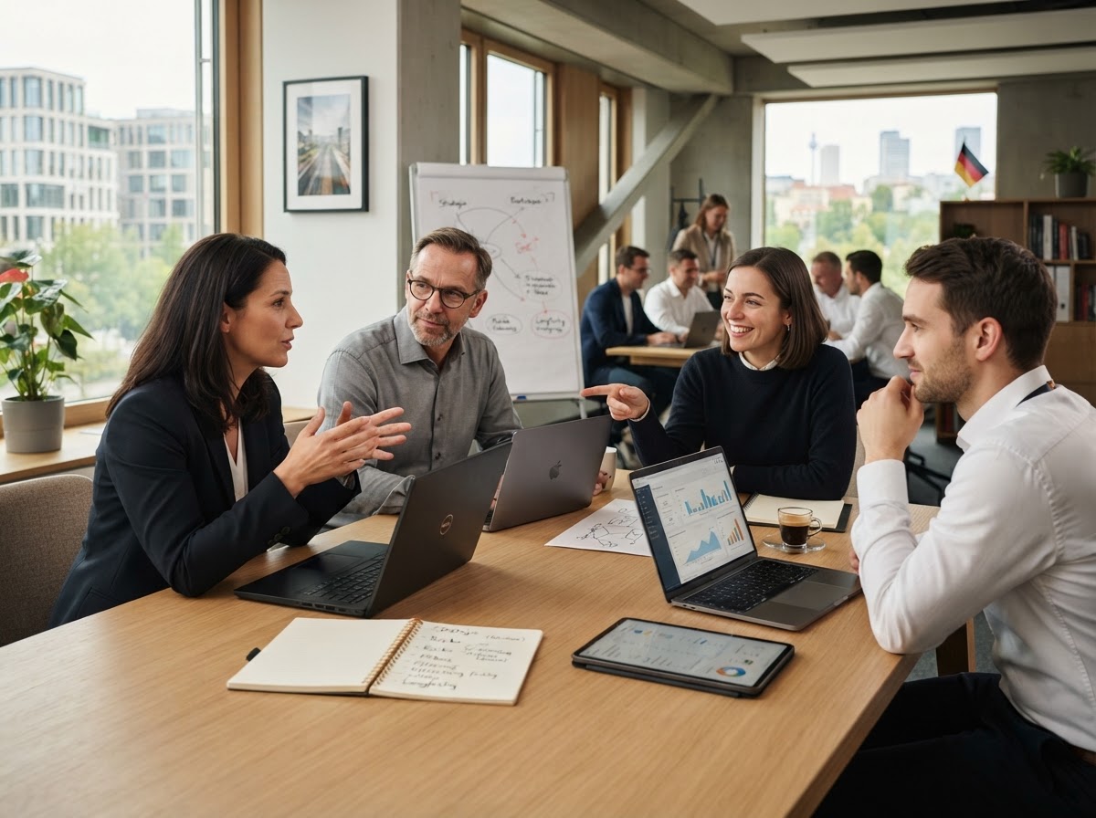 Zentwero Team bei der Arbeit an Analyseprozessen